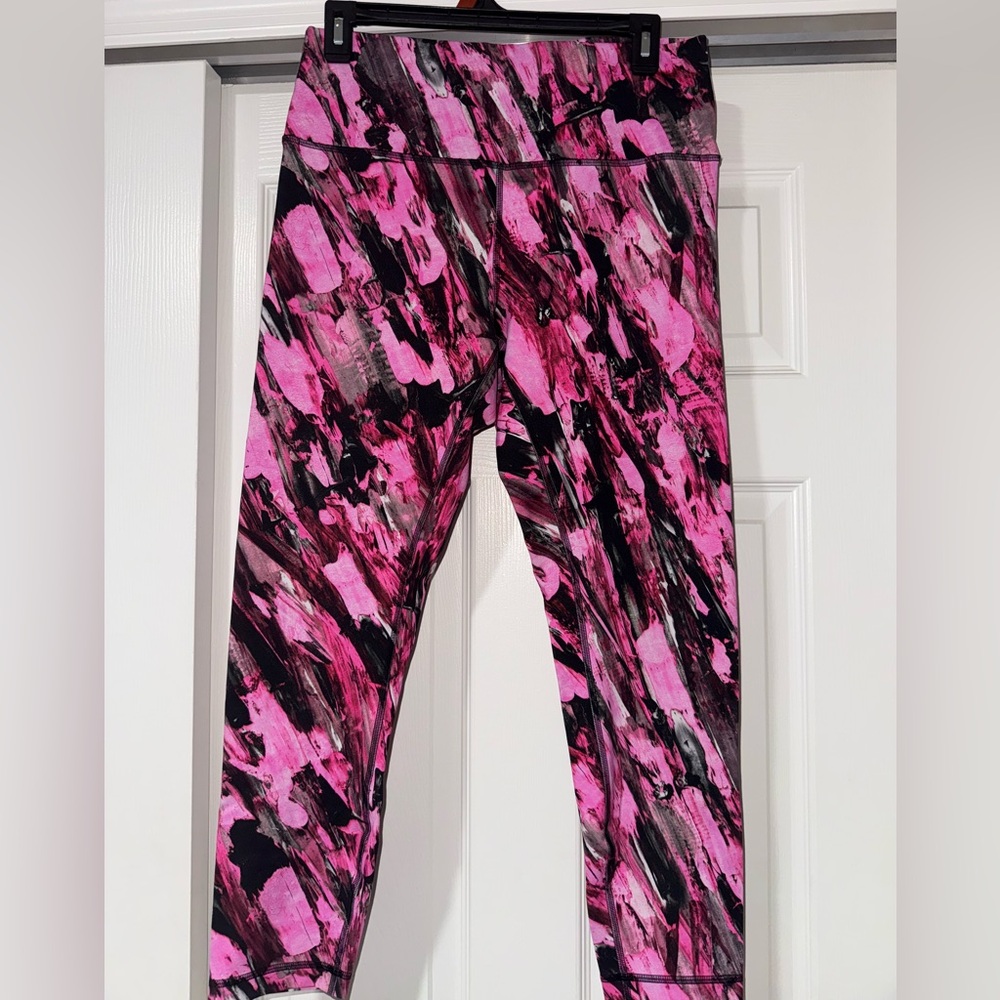 Lululemon Athletica Pink and Black Leggings